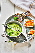 Avocado and cucumber soup
