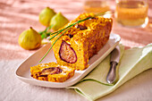 Lentil and chicken pâté with figs