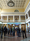 Interior of the former Vilnius International Airport terminal in Lithuania.