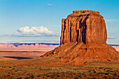 Merrick Butte, a sandstone monolith in the Monument Valley Navajo Tribal Park in Arizona.