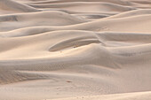 Pastel light on the Mesquite Flat Sand Dunes after sunset in the Mojave Desert in Death Valley National Park, California.