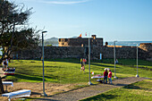 Fort San Felipe in La Puntilla Park overlooking the Atlantic Ocean, guarding the harbor of Puerto Plata, Dominican Republic.