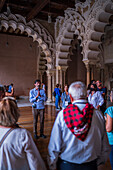 The Aljaferia Palace is a fortified medieval palace built during the second half of the 11th century in the Taifa of Zaragoza in Al-Andalus, present day Zaragoza, Aragon, Spain.