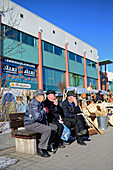 Straßenmarkt in Rovaniemi, Lappland, Finnland