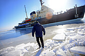 Jukka-Pekka Kuusinen, first officer of Sampo Icebreaker cruise, an authentic Finnish icebreaker turned into touristic attraction in Kemi, Lapland