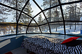 Glass Igloos at Kakslauttanen Arctic Resort in Saariselka, Finland
