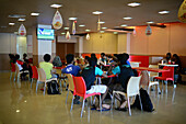 Group of people eating in Burger King, Galle, Sri Lanka