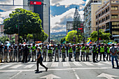 Kundgebung der Regierung von Nicolas Maduro in den Straßen von Caracas zur Feier des 23. Januar in Venezuela