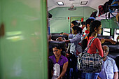 Interior view of train, Sri Lanka