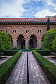 The Aljaferia Palace is a fortified medieval palace built during the second half of the 11th century in the Taifa of Zaragoza in Al-Andalus, present day Zaragoza, Aragon, Spain.