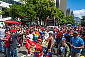 The government of Nicolas Maduro rallies in the streets of Caracas, in celebration of January 23rd in Venezuela.