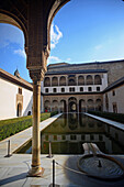 Nasrid Palaces at The Alhambra, palace and fortress complex located in Granada, Andalusia, Spain