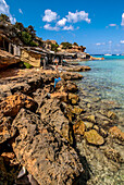 Cala Saona beach in Formentera, Balearic Islands, Spain