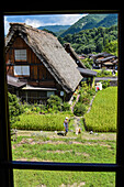 Shirakawa-go, traditional village showcasing a building style known as gassho-zukuri, Gifu Prefecture, Japan