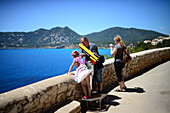 Tourist family in Mallorca, Balearic Islands, Spain