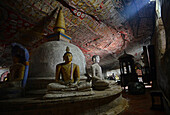 Dambulla cave temple or Golden Temple of Dambulla, World Heritage Site in Sri Lanka