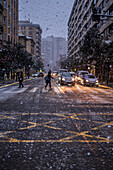 Zaragoza blanketed in snow by storm Juan