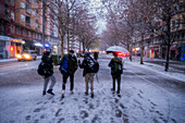 Zaragoza blanketed in snow by storm Juan