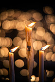 Votive candles, El Rocio, Spain