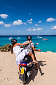 Cala Saona beach in Formentera, Balearic Islands, Spain