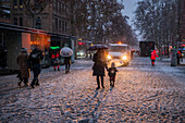 Zaragoza blanketed in snow by storm Juan