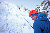 Ice Climbing in Pyha, Lapland, Finland