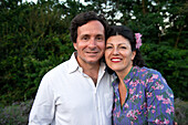 Portrait of smiling mature couple outdoors