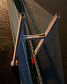 UK, Wales, Aust, Overhead view of Severn Bridge