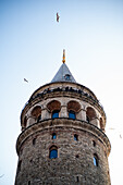 Turkey, Istambul, Low angle view of Galata Tower