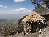Strohhütte neben der Asheten Maryam Kirche; Lalibela, Region Asmara, Äthiopien