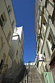 Steps Leading Up Between Residential Buildings; Paris, France
