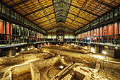 Archäologische Ruinen im Mercat Del Born; Barcelona, Katalonien, Spanien