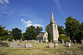 Kirche im Dorf Lower Slaughter in den Cotswolds; Gloucestershire, England