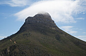 Peak Of Lion's Head Mountain With Cloud At Top; Cape Town, South Africa