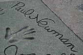 Paul Newman Unterschrift und Handabdruck, Walk Of Fame; Los Angeles, Kalifornien, Vereinigte Staaten von Amerika