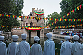 Äthiopische orthodoxe Christen in Timkat; Lalibela, Äthiopien