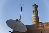 Islamisches Khoja-Minarett, innerhalb der Ichan Kala-Altstadt; Chiwa, Khwarezm, Usbekistan