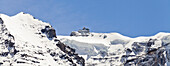 Blick auf das Jungfraujoch von der Kleinen Scheidegg; Berner Oberland, Schweiz