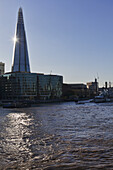 The Shard Building Next To The River Thames; London, England