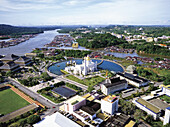 Luftaufnahme von Bandar Seri Begawan, der Hauptstadt von Brunei; Bandar Seri Begawan, Brunei