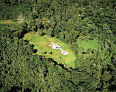 Aerial View Of Kokoda Trail Monument; Kokoda, Papua New Guinea