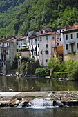 The Quaint Village Of Bagni Di Lucca In The Alpuan Alps; Bagni Di Lucca, Tuscany, Italy