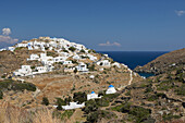 A View Of Kastro, The Hilltop Town On Sifnos; Kastro, Sifnos, Cyclades, Greek Islands, Greece