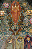 Detail Of Frescoed Interior By Mary Seton Watts, Watts Chapel; Compton, Surrey, England