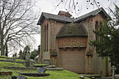 Äußeres der Watts-Kapelle, Friedhof und Kapelle; Compton, Surrey, England