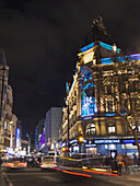 Leicester Square, Hippodrom bei Nacht; London, England