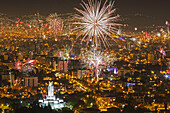 New Years Eve Fireworks Display; Cochabamba, Bolivia