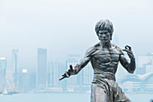 Stars Avenue In Kowloon, Statue Of Bruce Lee As Main Attraction; Hong Kong, China