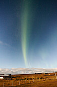 Northern Lights over Hellnar, Snaefellsnes peninsula, west coast of Iceland; Hellnar, Iceland