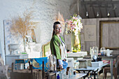 Female Business Owner in her Furnishing Shop